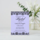 Eenvoudige zwarte-lade bridal-Showuitnodiging Kaart (Staand voorkant)