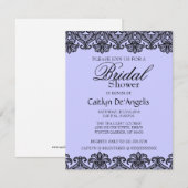 Eenvoudige zwarte-lade bridal-Showuitnodiging Kaart (Voorkant / Achterkant)