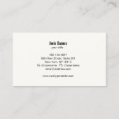 Eenvoudige zwarte lederen blik van elegant visitekaartje (Achterkant)