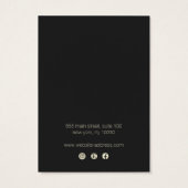Eenvoudige zwarte legerkaart visitekaartje (Achterkant)
