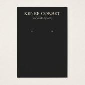 Eenvoudige zwarte legerkaart visitekaartje (Voorkant)