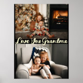 Eenvoudige Zwarte Liefde Je Oma Custom foto Poster (Voorkant)