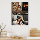 Eenvoudige Zwarte Liefde Je Oma Custom foto Poster (Keuken)