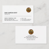 Eenvoudige zwarte lijn Minimale witte Professional Visitekaartje (Voorkant / Achterkant)