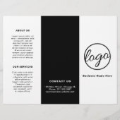 Eenvoudige zwarte Logo Modern Business Trifold Bro (Voorkant)