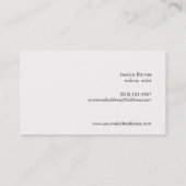 Eenvoudige zwarte make-up artiest, magenta make-up visitekaartje (Achterkant)