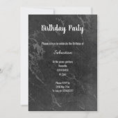 EENVOUDIGE ZWARTE MARBLE ALL OCCASION BIRTHDAY KAART (Voorkant)