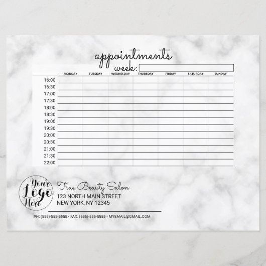 Eenvoudige, zwarte, marmer zakelijke benoemingen (Achterkant)