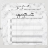 Eenvoudige, zwarte, marmer zakelijke benoemingen (Voorkant / Achterkant)