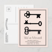 Eenvoudige zwarte, minimale mededeling over verpla aankondigingskaart (Voorkant / Achterkant)