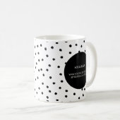 Eenvoudige zwarte minimale zakelijke Logo Koffiemok (Voorkant rechts)