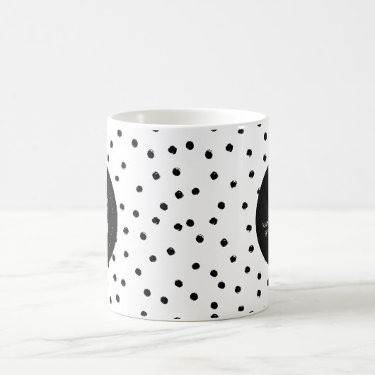 Eenvoudige zwarte minimale zakelijke Logo Koffiemok (Center)