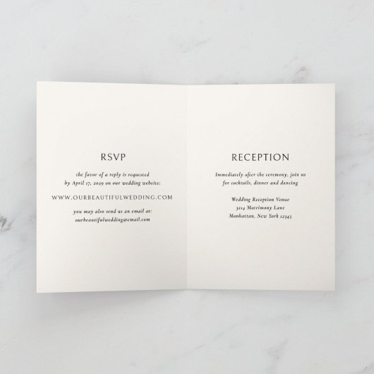 Eenvoudige zwarte moderne bruiloft (Binnen)