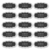 Eenvoudige zwarte moderne keukenetiketten sticker (Voorkant)