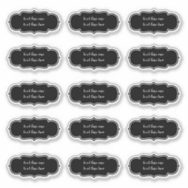 Eenvoudige zwarte moderne keukenetiketten sticker