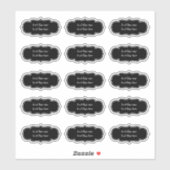 Eenvoudige zwarte moderne keukenetiketten sticker (Vel)