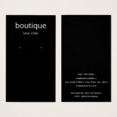 Eenvoudige zwarte, moderne, langwerpige schermkaar visitekaartje (Voorkant /achterkant)