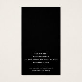 Eenvoudige zwarte, moderne, langwerpige schermkaar visitekaartje (Achterkant)