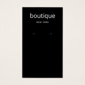 Eenvoudige zwarte, moderne, langwerpige schermkaar visitekaartje (Voorkant)