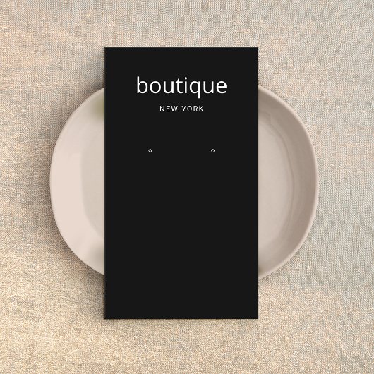 Eenvoudige zwarte, moderne, langwerpige schermkaar visitekaartje