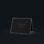 Eenvoudige zwarte, moderne, minimalistische grafis bedankkaart<br><div class="desc">Eenvoudige zwarte,  moderne,  minimalistische grafische kaart</div>