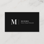 Eenvoudige zwarte moderne, minimalistische Visitek Visitekaartje (Voorkant)