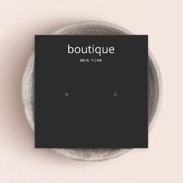 Eenvoudige zwarte, moderne videokaart met oormerk vierkante visitekaartjes