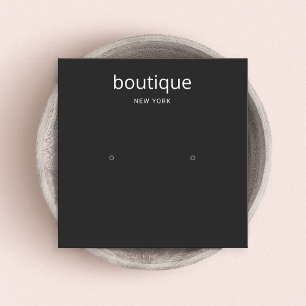 Eenvoudige zwarte, moderne videokaart met oormerk vierkante visitekaartjes