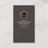 Eenvoudige zwarte naaktslabel Chief Finance Office Visitekaartje (Achterkant)