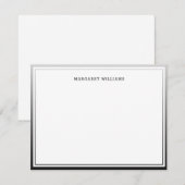 Eenvoudige zwarte ombre Border Professional Modern Notitiekaartje (Voorkant / Achterkant)