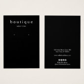 Eenvoudige zwarte oorbel display Kaart houder (Voorkant /achterkant)