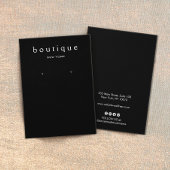 Eenvoudige zwarte oorbel display Kaart houder