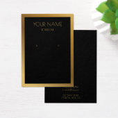 Eenvoudige zwarte oorbel display kaart met gouden (Bureau)