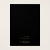 Eenvoudige zwarte oorbel display kaart met gouden (Achterkant)