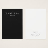 Eenvoudige zwarte-oorschermkaart visitekaartje (Voorkant /achterkant)