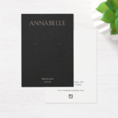 Eenvoudige zwarte-oorschermkaart visitekaartje (Bureau)