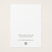 Eenvoudige zwarte-oorschermkaart visitekaartje (Achterkant)