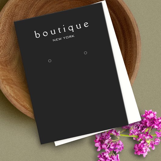 Eenvoudige zwarte-oorschermkaart visitekaartje