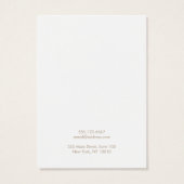 Eenvoudige zwarte-oorschermkaart visitekaartje (Achterkant)