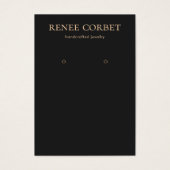 Eenvoudige zwarte-oorschermkaart visitekaartje (Voorkant)