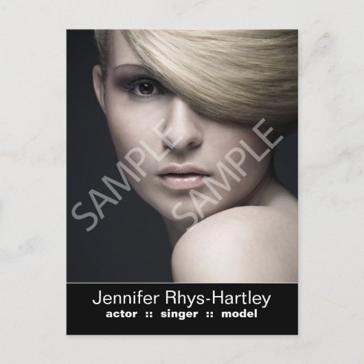 Eenvoudige zwarte-paneelkop briefkaart (Voorkant)