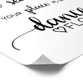 Eenvoudige zwarte-plaatskaart Dance Floor Sign Poster (Hoek)