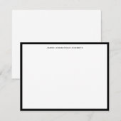 Eenvoudige zwarte professionele, moderne, dikke gr notitiekaartje (Voorkant / Achterkant)