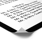 Eenvoudige zwarte rand-weduwenkaart poster (Hoek)