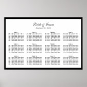 Eenvoudige zwarte rand-weduwenkaart poster (Voorkant)