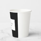 Eenvoudige zwarte rand Witte minimalistische moder Papieren Bekers (Links)