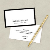 Eenvoudige zwarte rand, witte rand contactkaartje