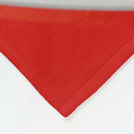 Eenvoudige zwarte rode en witte volleybal fleece deken (Hoek)