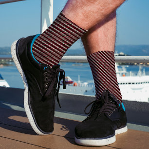 Eenvoudige zwarte rode strepen, patroon Abstract,  Sokken