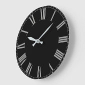 Eenvoudige zwarte romangetallen grote klok (Hoek)